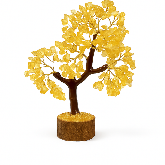 Golden Citrine Crystal Tree for Wealth & Positivity | Handmade Gemstone Bonsai