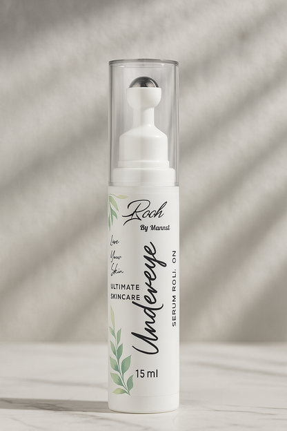 Rooh by Mannsi – Under Eye Serum Roll-On | Dark Circles, Puffiness & Fine Lines