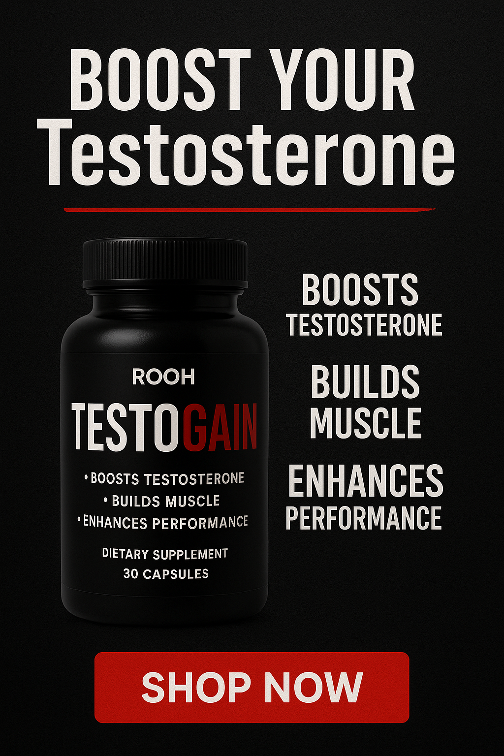 TestoGain by ROOH — Natural Testosterone Support
