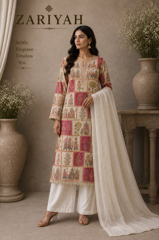 Gulzaar Heritage Printed Suit Set
