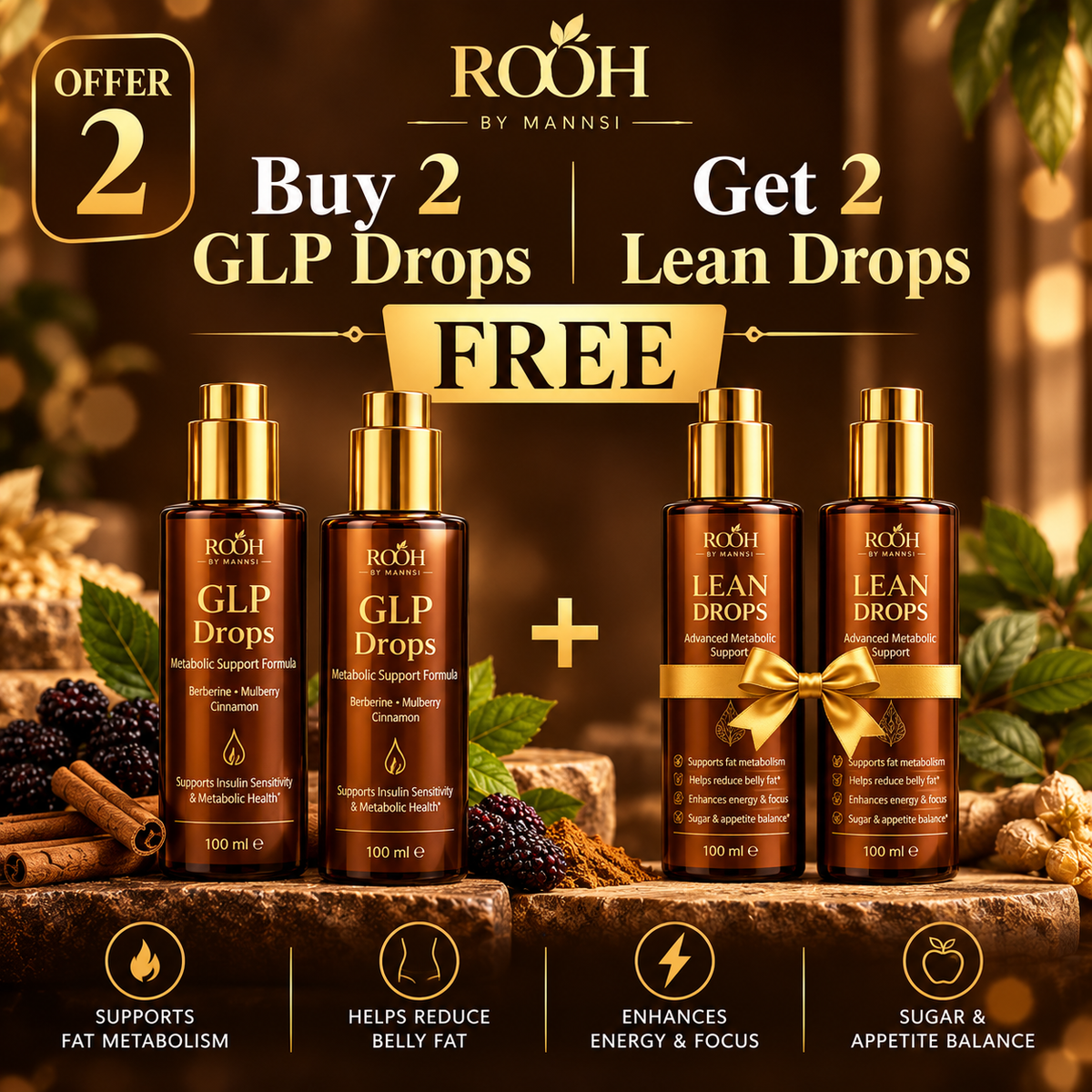 Buy 2 GLP drops get 2 Lean Drops Free