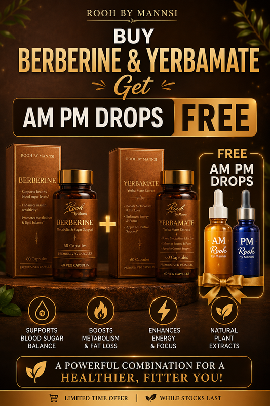 Buy Berberine and Yerbamate get AM PM drops free