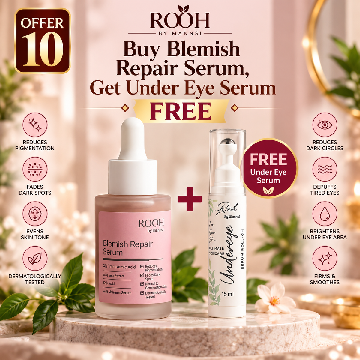 Buy Blemish Repair Serum Get Undereye Serum Free